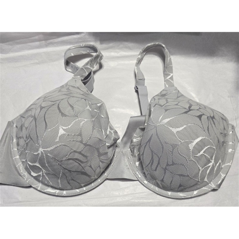 NWOT Bali 38B Beauty Lift No Show Support Tailor Underwire Bra 0085 Gray 121057 - Picture 6 of 6